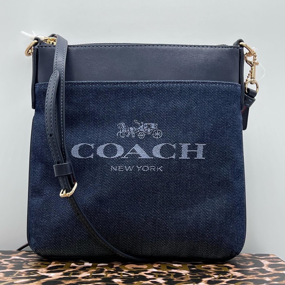 ‼️SOLD‼️Coach Kitt Denim Jacquard Crossbody